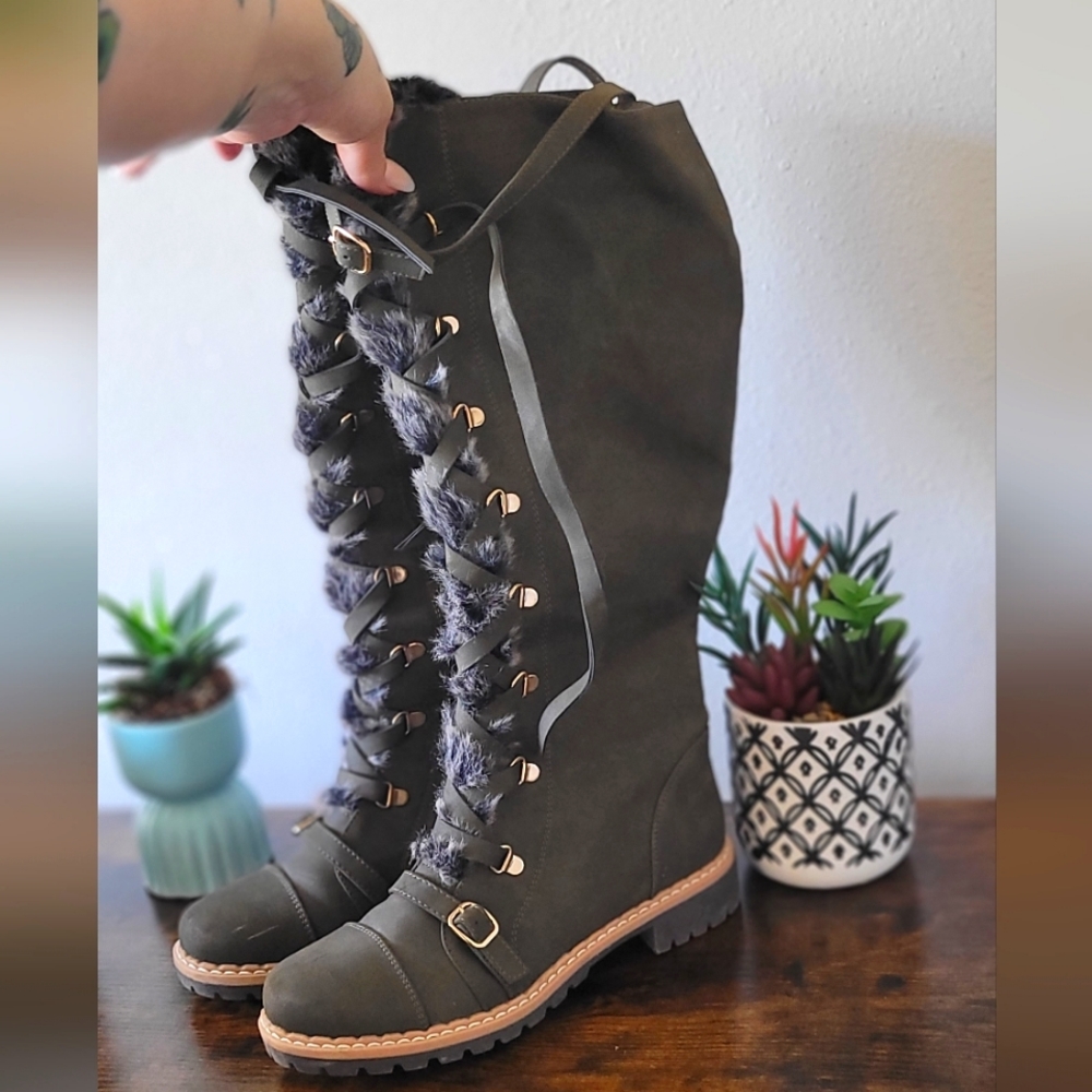 Like New Faux Fur Boots